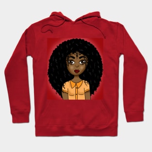 Melanin girl digital art illustration Hoodie